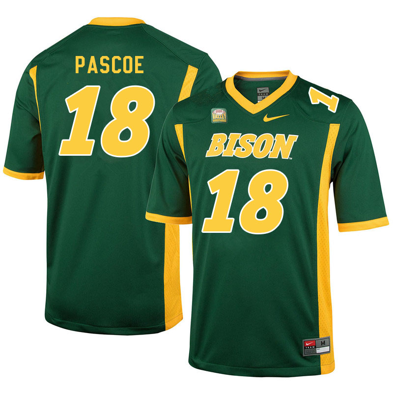 Men #18 Britton Pascoe North Dakota State Bison College Football Jerseys Sale-Green - Click Image to Close